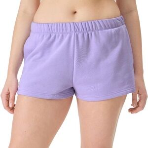 Aritzia TNA Cozy Fleece Perfect High Rise Shorts Medium Light Purple Sweatshorts